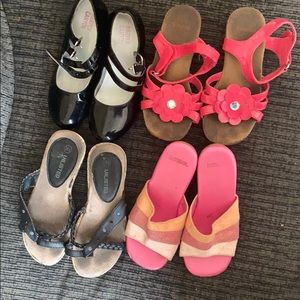 Four (4) of girls sandals size 10